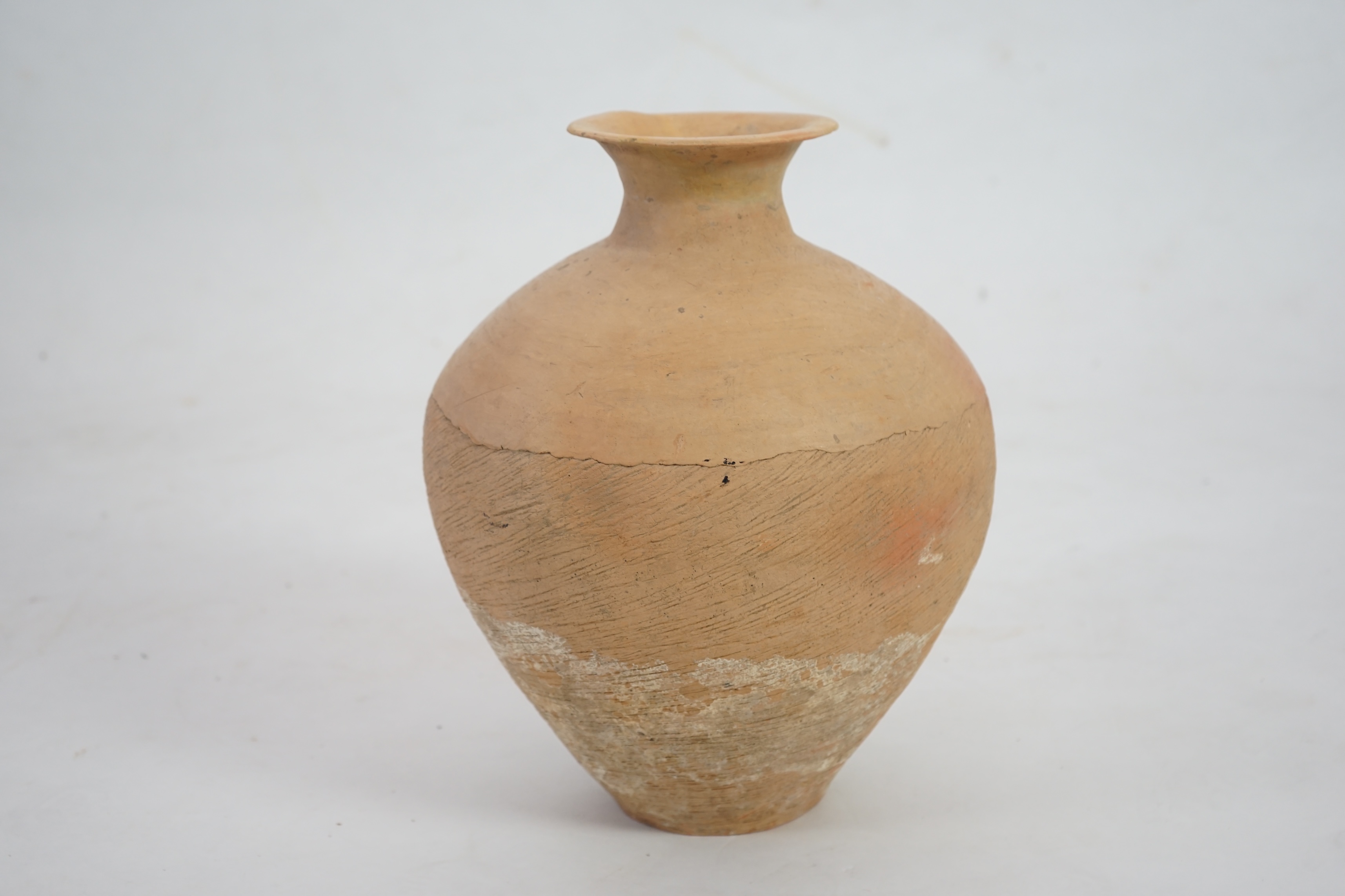 A large Chinese Neolithic pottery jar, Caiyuan Culture (c.2600-2200 BC)